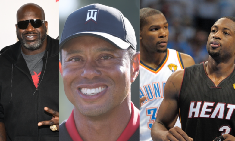 Shaquille O’Neal, Kevin Durant, and Dwayne Wade Invest in Tiger Woods Sports Media Company