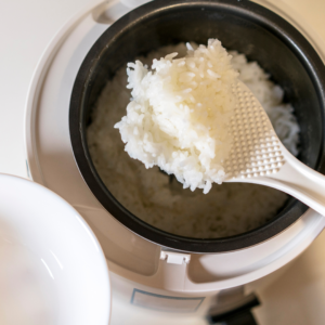 Rice from a rice cooker 