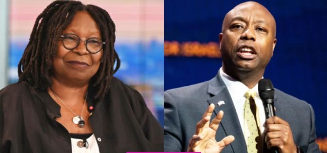 Whoopi Goldberg quiets booing audience during The View with Tim Scott as guest