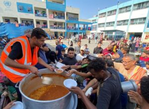 Daily Rations being given out to Palestinians in October