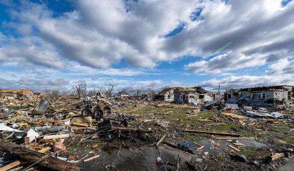 Family and friends gather to mourn the loss of life in Tennessee by tornado