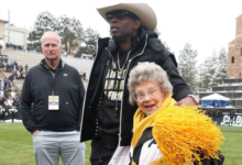 Deion Sanders and Colorado Buffaloes Honor Superfan Miss Peggy on Her 100th Birthday