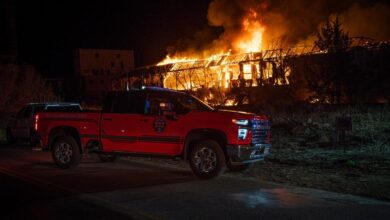 Abandoned Sugar Mill factory near Longmont catches fire overnight