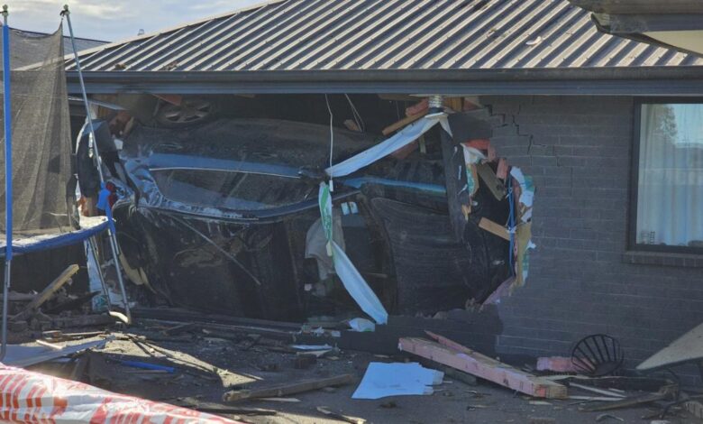 Car ploughs into Rolleston bedroom