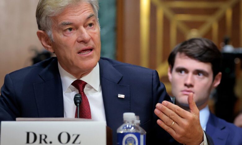 Dr. Oz pledges in confirmation hearing to continue Medicare drug price talks started by Biden