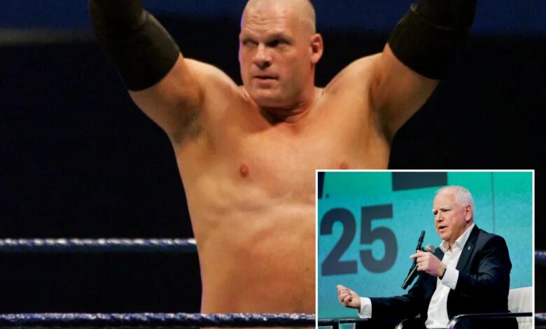 WWE legend Kane challenges Tim Walz to charity wrestling match