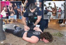 Florida spring breaker hauled to the ground and cuffed — as authorities crack down on underage partying Florida spring breaker hauled to the ground and cuffed — as authorities crack down on underage partying