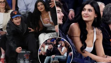 Kylie Jenner, boyfriend Timothee Chalamet at Knicks-Hawks Game 5 Kylie Jenner, boyfriend Timothee Chalamet at Knicks-Hawks Game 5