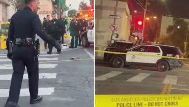 3 people shot on Skid Row as suspect delivers grim message to victims before pulling the trigger 3 people shot on Skid Row as suspect delivers grim message to victims before pulling the trigger
