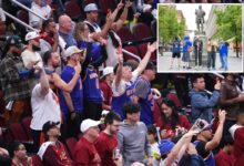 Knicks fans flock to Cleveland to watch team ‘sweep’ Cavaliers for much cheaper ticket prices Knicks fans flock to Cleveland to watch team ‘sweep’ Cavaliers for much cheaper ticket prices