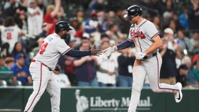 Matt Olson hits go-ahead homer in the ninth for Braves to outlast Mariners 3-2 Matt Olson hits go-ahead homer in the ninth for Braves to outlast Mariners 3-2