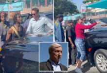 Protester pulls knife on Tom Steyer staffer at LA campaign event Protester pulls knife on Tom Steyer staffer at LA campaign event