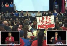 Anger at Boyle Heights warehouse fire town hall as Mayor Bass confronted by residents Anger at Boyle Heights warehouse fire town hall as Mayor Bass confronted by residents